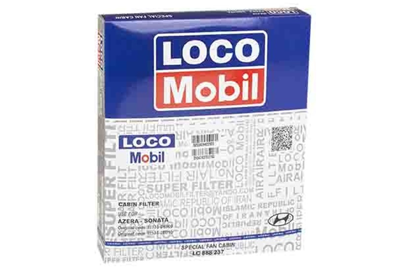 فیلتر کابین لوکومبیل  کد LC۸۸۸/۲۳۷-۱ (توری دار) مناسب هیوندای سانتافه CM    فیلتر لوکومبیل
